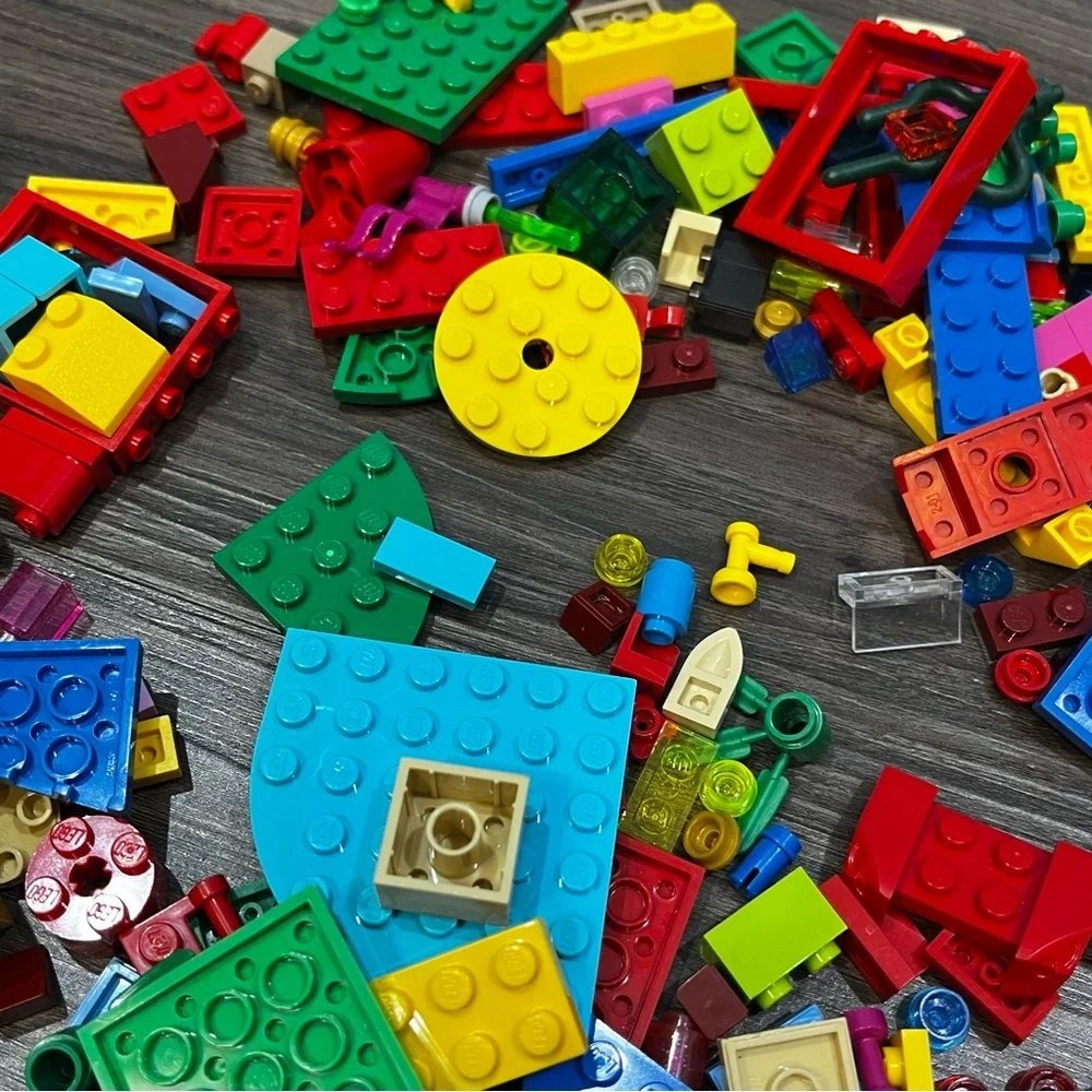 Lot Of Bright Colored Lego Pieces From Different Sets 8.6 Ounces